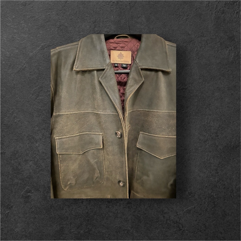 Territory Ahead 3M Thinsulate Vintage Black ruff leather Comrade Jacket